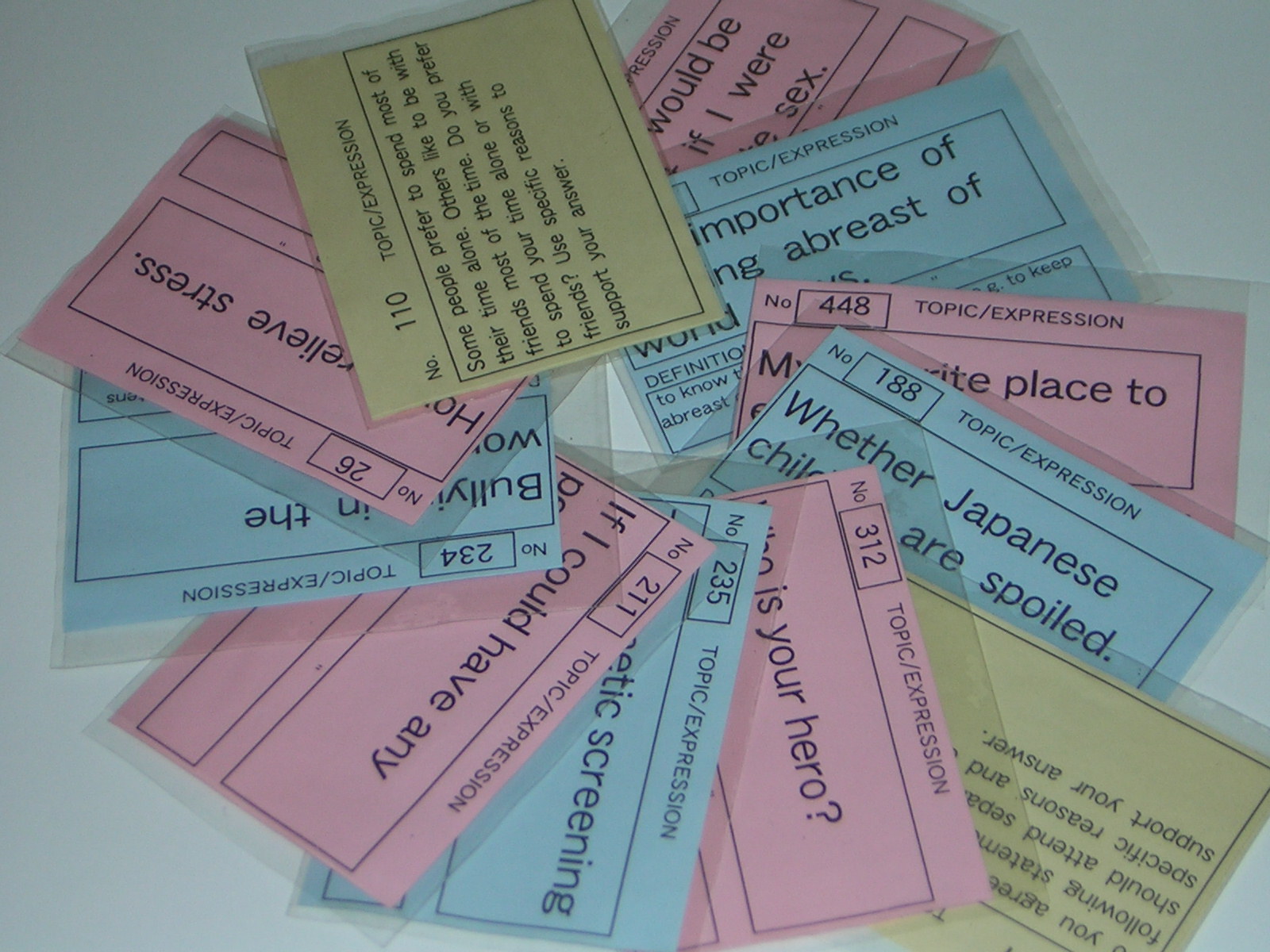 Talkカードサンプル